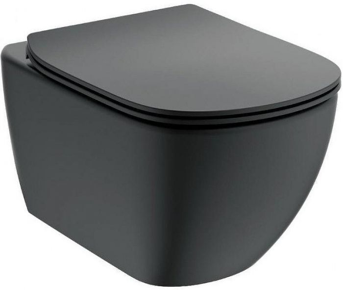 Унитаз Ideal Standard Tesi AquaBlade T0079V3 подвесной Черный матовый без сиденья