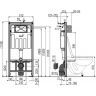 Инсталляция Alcaplast Sadromodul AM101/1120-3:1 RU M371-0001 для унитаза с клавишей смыва Хром глянец