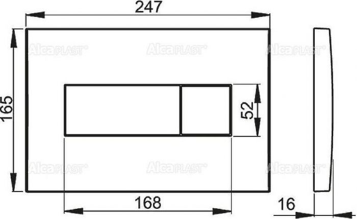 Инсталляция Alcaplast Sadromodul AM101/1120-3:1 RU M371-0001 для унитаза с клавишей смыва Хром глянец
