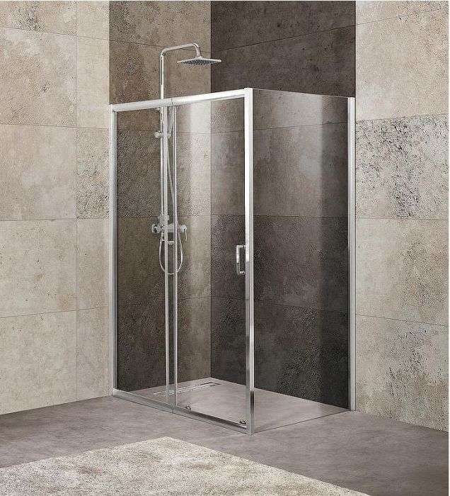 Душевой уголок BelBagno Unique 125х90 UNIQUE-AH-1-110/125-90-C-Cr профиль Хром стекло прозрачное