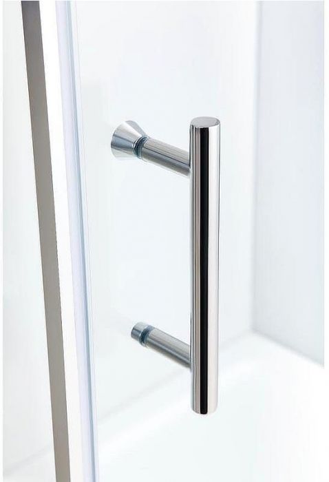 Душевой уголок Black&White Stellar Wind S101 80х80 1018080 профиль Серебристый хром стекло прозрачное