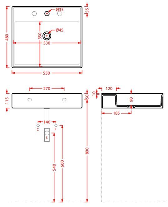 Раковина ARTCERAM Scalino SCL007 01 00