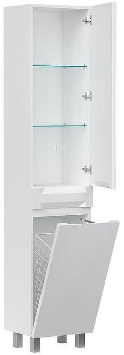 Шкаф пенал Equil Corner 40 pnCRNR40.KZ-06 с бельевой корзиной цвет Белый