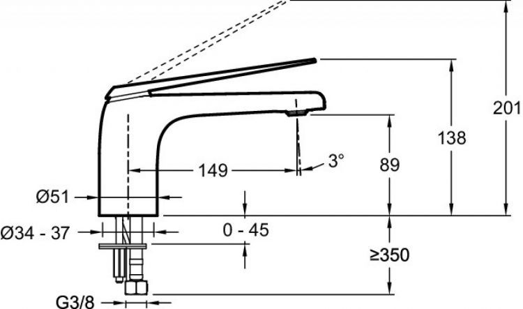 Смеситель для раковины Jacob Delafon Avid E97345-ND-BN, хром