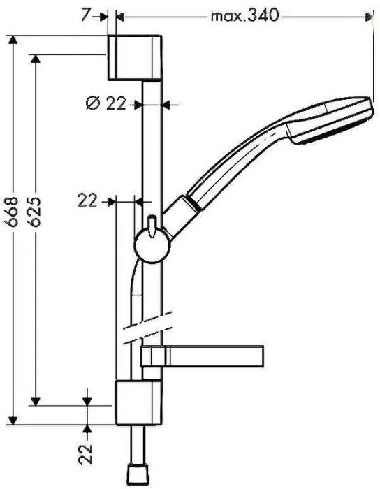 Душевой гарнитур Hansgrohe Croma 27717000 Хром