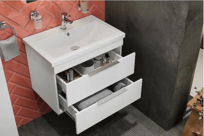 Комплект мебели для ванной STWORKI Копенгаген 70 467217 подвесной Белый