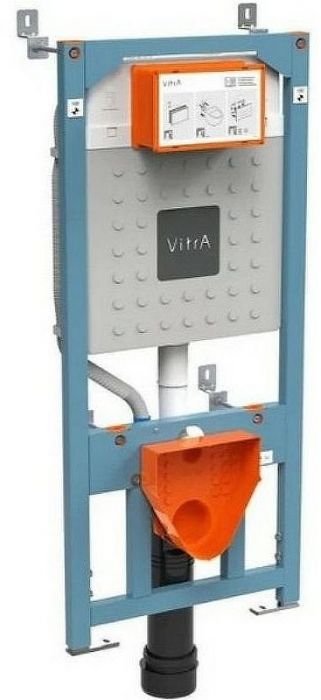 Комплект унитаза с инсталляцией Vitra Normus 9773B003-7203 с сиденьем Микролифт и клавишей смыва Хром матовый