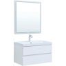 Комплект мебели для ванной Aquanet Беркли 80 306360 подвесной Белый глянец