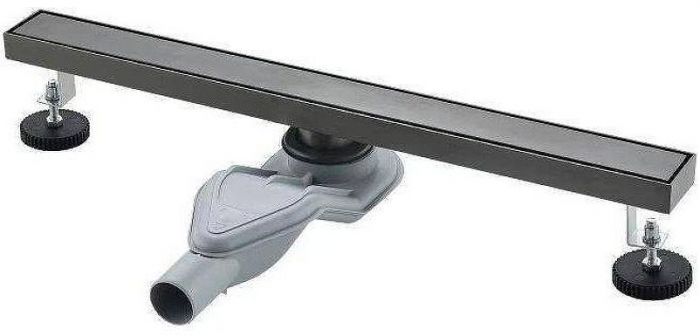 Душевой лоток Grocenberg 70 T700BG с решеткой Графит / под плитку