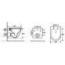 Комплект унитаза WellWant Aura WWU01121WK с инсталляцией WellWant Standart 50 WWISI111BB с сиденьем Микролифт и Черной матовой клавишей смыва