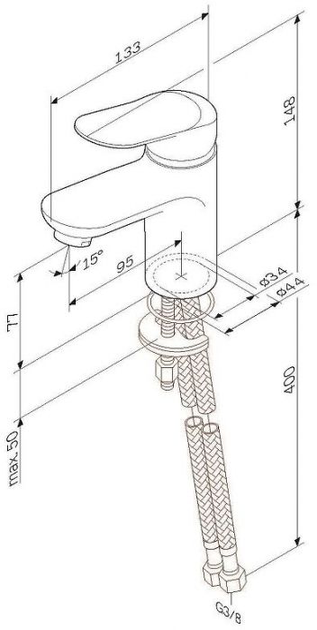 Смеситель для раковины AM.PM Sunny F85C02100 Хром
