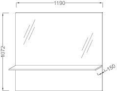 Зеркало Jacob Delafon STRUKTURA EB1215 119 см