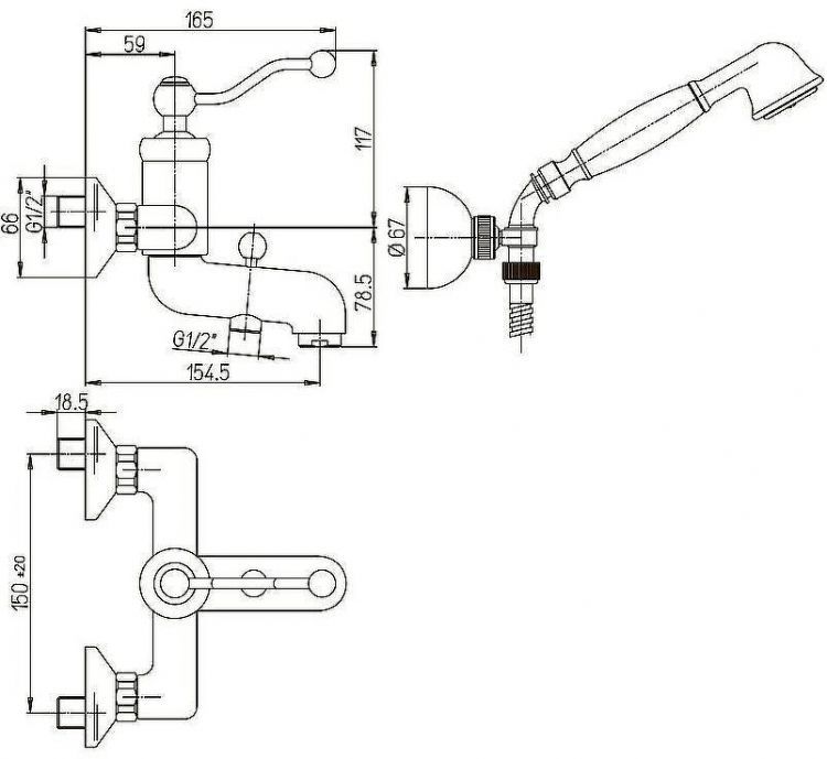 Смеситель для ванны Paini Duomo 88F3105KM Старая бронза Смеситель для ванны Paini Duomo 88F3105KM Старая бронза