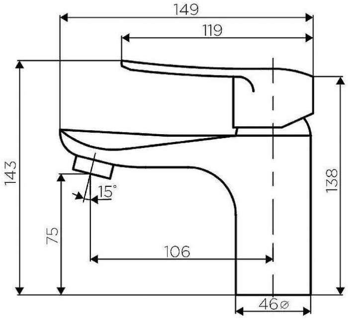 Смеситель для раковины Dorff Ultra D5002100 Хром