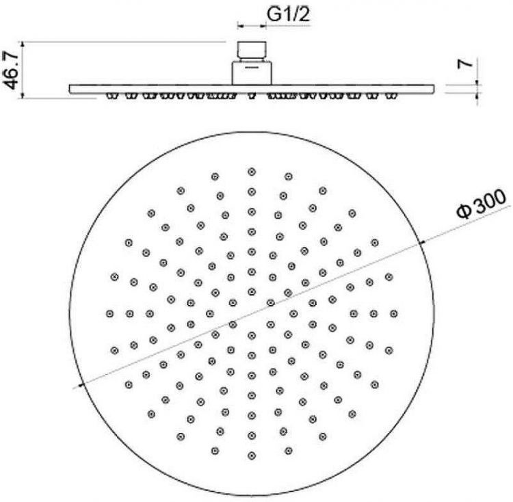 Верхний душ Aquatek AQ2079MB Черный матовый