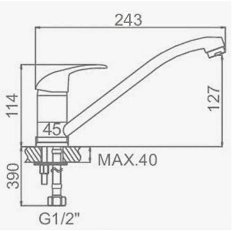 Смеситель для кухни D-Lin D154602-7 цвет Хром Смеситель для кухни D-Lin D154602-7 цвет Хром