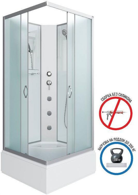 Душевая кабина Niagara Classic 90x90 NG-1108-14BKG с гидромассажем