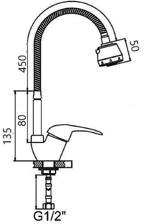 Смеситель для кухни Wisent W5325 цвет Хром Смеситель для кухни Wisent W5325 цвет Хром