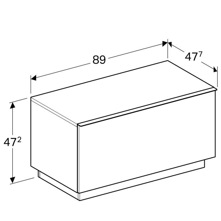 Шкафчик Geberit iCon, 89x48, светлый дуб [841092000]