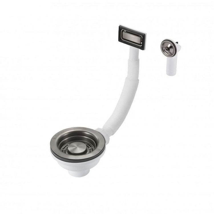 Слив-перелив для кухонной мойки Milacio Ultra MC.013.GM цвет Вороненая сталь