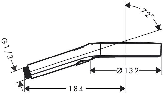 Hansgrohe Rainfinity Ручной душ 13см., 3jet, цвет: черный матовый