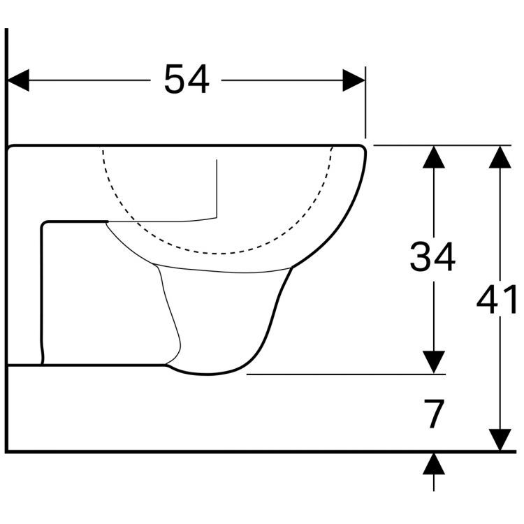 Унитаз подвесной Geberit Renova Nr.1, 203040000