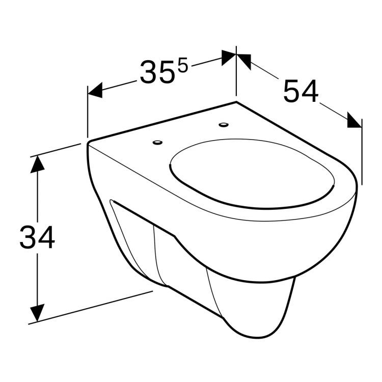 Унитаз подвесной Geberit Renova Nr.1, 203040000