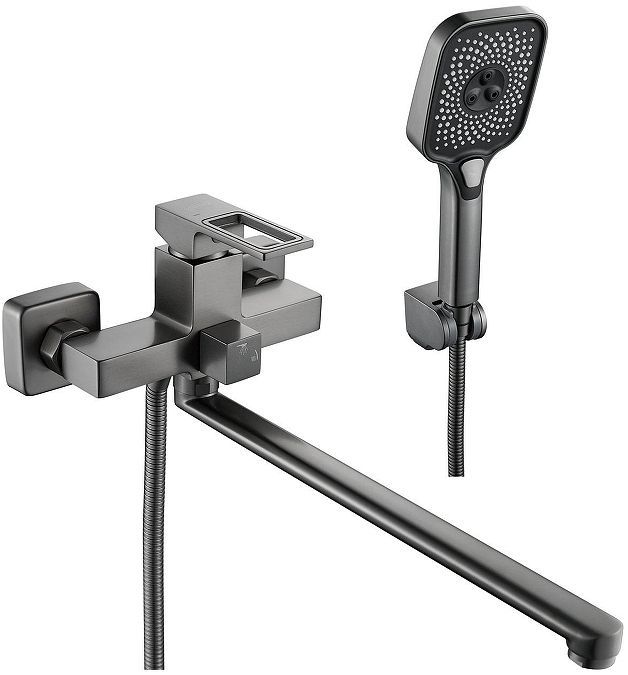 Смеситель для ванны Raffine F2296T универсальный цвет Оружейная сталь