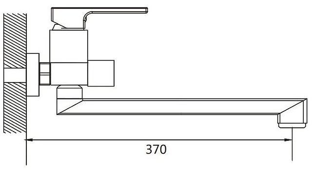 Смеситель для ванны Raffine F2296T универсальный цвет Оружейная сталь
