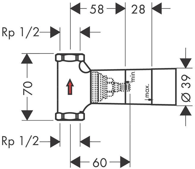 Axor Запорный вентиль (внутрення часть) 1/2, керамика