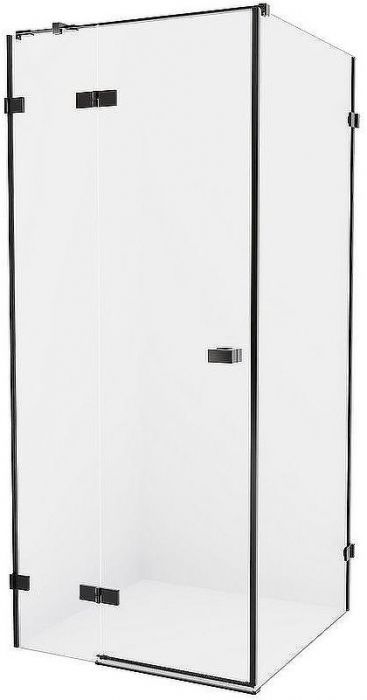 Душевой уголок New Trendy Avexa Black 80х110 L EXK-1568 профиль Черный стекло прозрачное