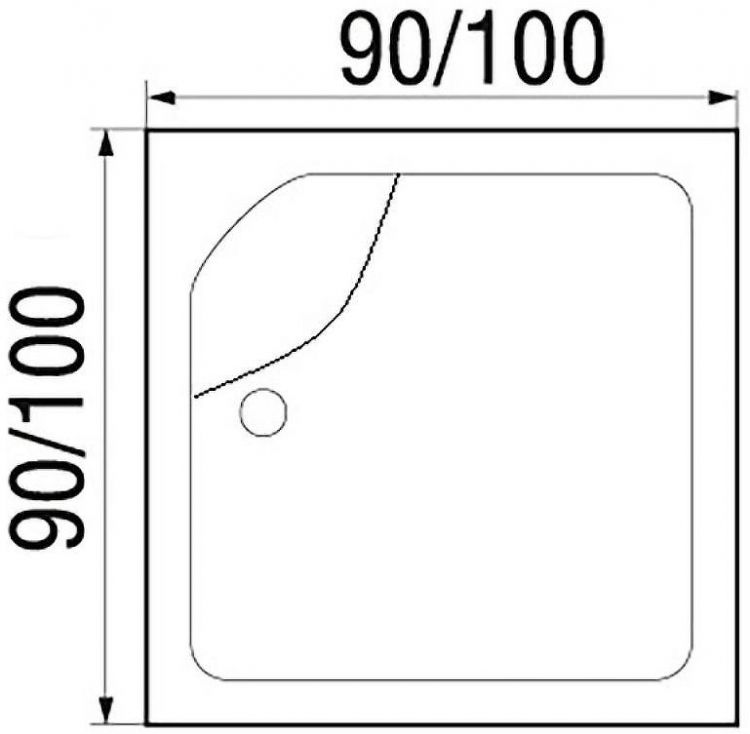 Душевой поддон из АБС-пластика Wemor 100x100 S 10000006111 Белый Душевой поддон из АБС-пластика Wemor 100x100 S 10000006111 Белый
