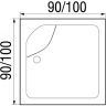Душевой поддон из АБС-пластика Wemor 100x100 S 10000006111 Белый Душевой поддон из АБС-пластика Wemor 100x100 S 10000006111 Белый