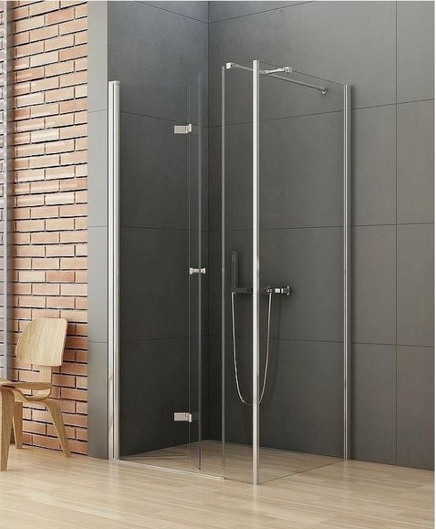 Душевой уголок New Trendy New Soleo Chrome 100x110 L K-0621 профиль Хром стекло прозрачное
