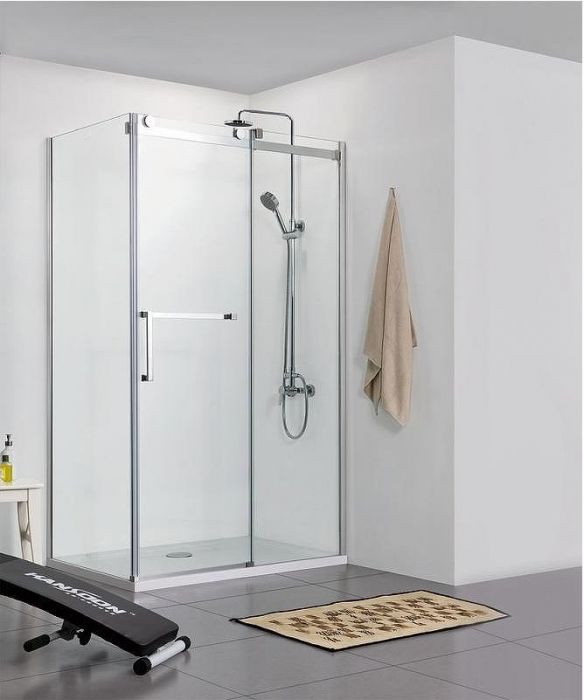 Душевой уголок Bravat Wave 120x80 BS120.3102S профиль Хром стекло прозрачное