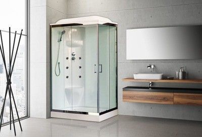 Душевая кабина Royal Bath RB 8120HP7-WT-CH (белое/прозрачное) левая Душевая кабина Royal Bath RB 8120HP7-WT-CH (белое/прозрачное) левая