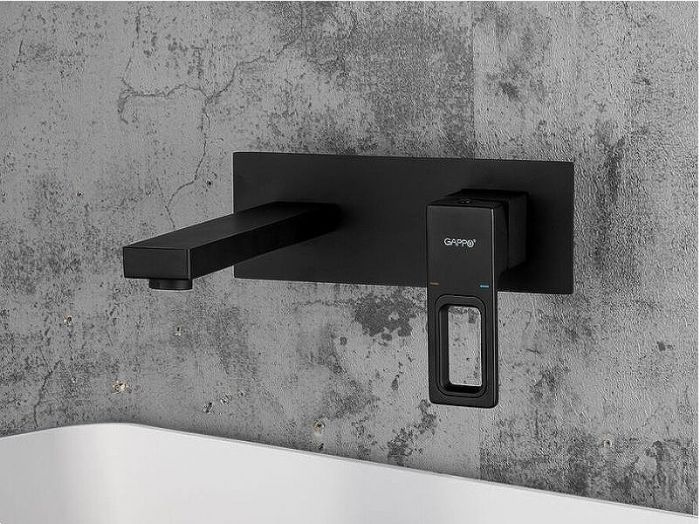 Смеситель для раковины Gappo G17-6 G1017-16 Черный матовый