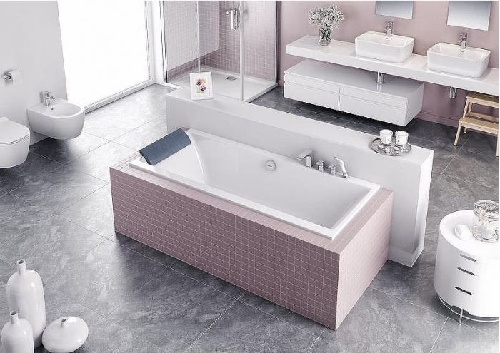 Акриловая ванна Excellent Pryzmat Slim 170x75 WAEX.PRY17WHS без гидромассажа