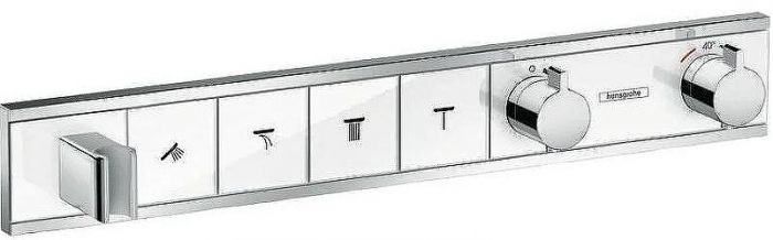 Смеситель для душа Hansgrohe RainSelect 15357400 с термостатом Белый Хром