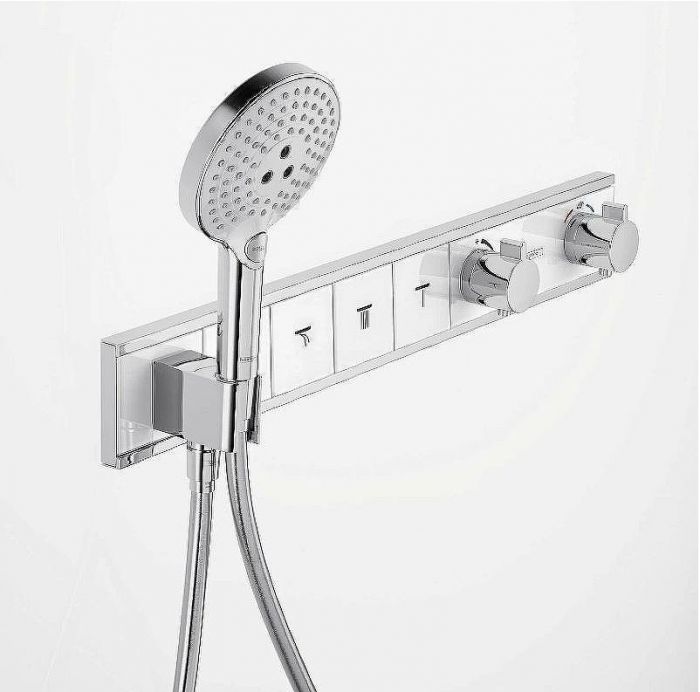 Смеситель для душа Hansgrohe RainSelect 15357400 с термостатом Белый Хром