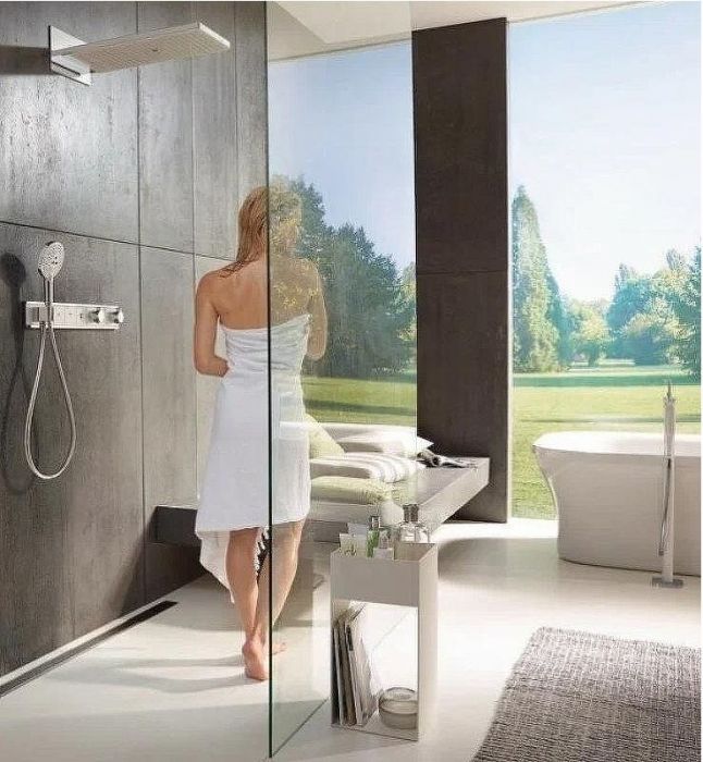 Смеситель для душа Hansgrohe RainSelect 15357400 с термостатом Белый Хром