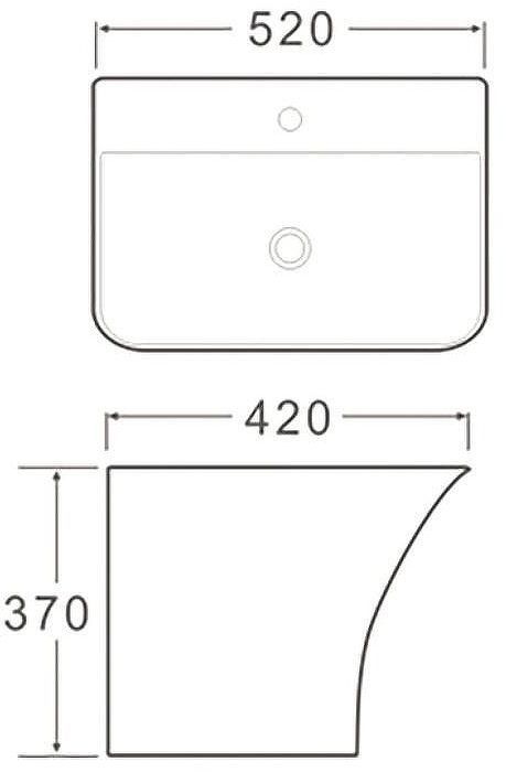 Раковина SantiLine 52 SL-4021 Белая