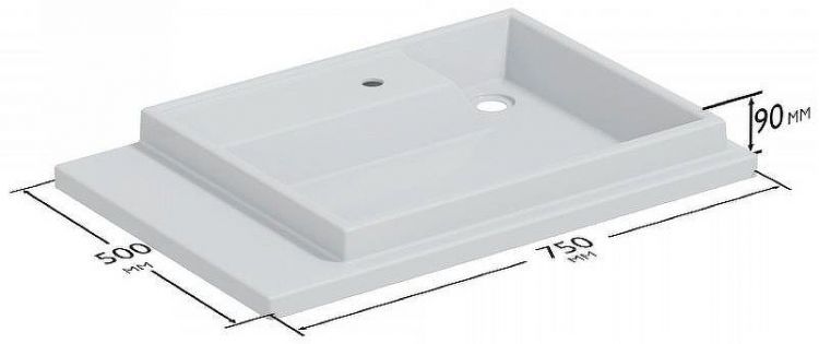 Раковина СанТа Юпитер 75 L 900137 на стиральную машину Белая Раковина СанТа Юпитер 75 L 900137 на стиральную машину Белая