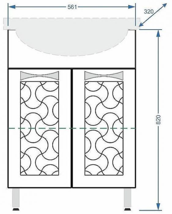 Тумба под раковину Stella Polar Ванда 60 SP-00000201 Белая
