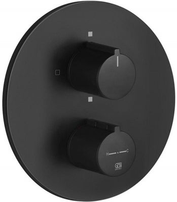 Смеситель для душа Gessi Emporio Via tortona 38777#299 с термостатом Черный матовый