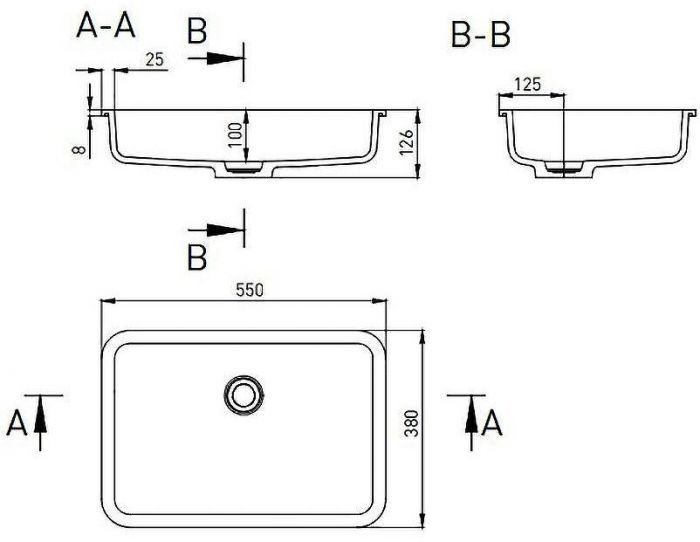 Раковина Salini Marea 09 55 1802209M Белая матовая