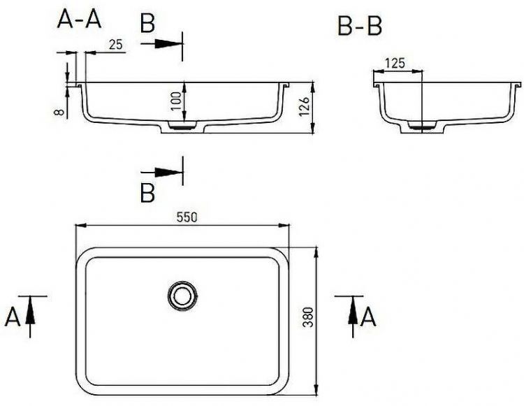 Раковина Salini Marea 09 55 1802209M Белая матовая