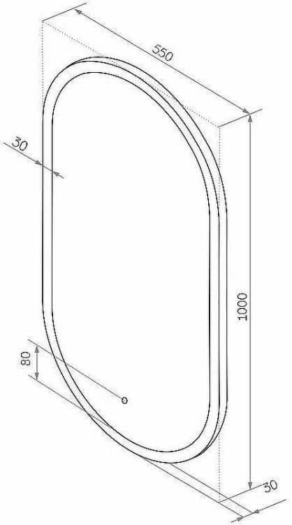 Зеркало Sintesi Sharme 55 SIN-SPEC-SHARME-55 с подсветкой с сенсорным выключателем