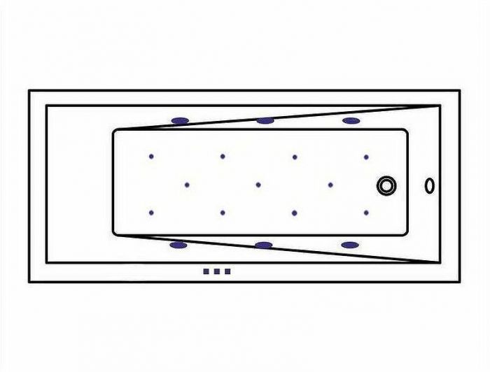 Акриловая ванна Whitecross Wave Slim 160x80 0111.160080.100.RELAX.WH с гидромассажем
