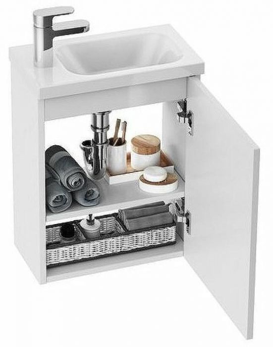 Тумба под раковину Ravak SD Chrome 40 X000000538 подвесная Белая глянцевая без дверцы